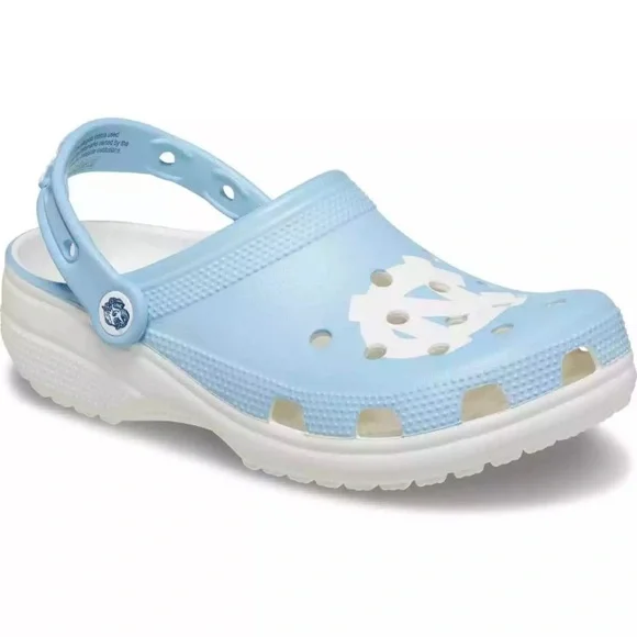 NEW [CROCS] UNC University of North Carolina Classic Crocs Unisex Sz W10/M8 - Picture 2 of 8